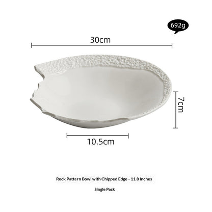 Plato de Cerámica Irregular Kuro - 11,8 pulgadas