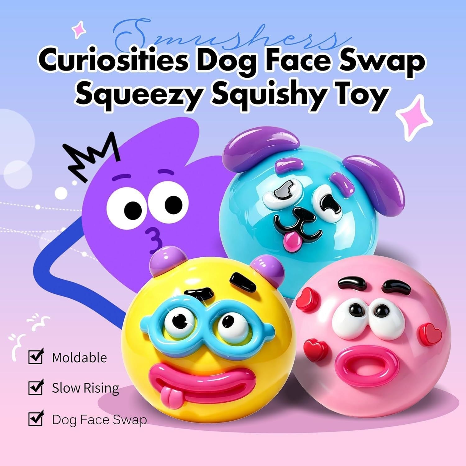 Squishy Antiestrés Cara Divertida Kuro - imagen 7
