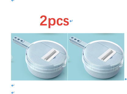 Mandolina de Cocina 8 en 1 Kuro - Azul 2 piezas