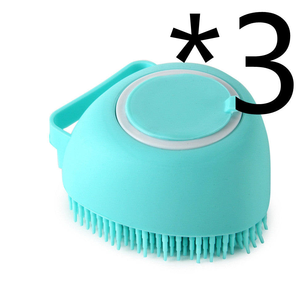 Guante de Baño y Masaje para Mascotas Kuro - Verde 3 piezas en forma de corazón