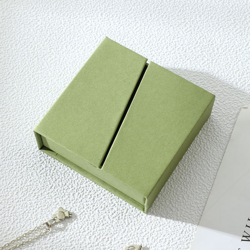 Caja Organizadora de Joyas Magnética Kuro - Fruta Verde 11.5x11.5x3.5cm Con Esponja
