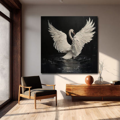 Cuadro Grulla Elegante Kuro - imagen 4