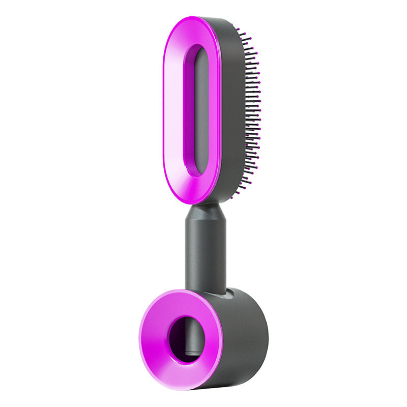 Cepillo Alisador Autolimpiante Kuro - Conjunto negro morado