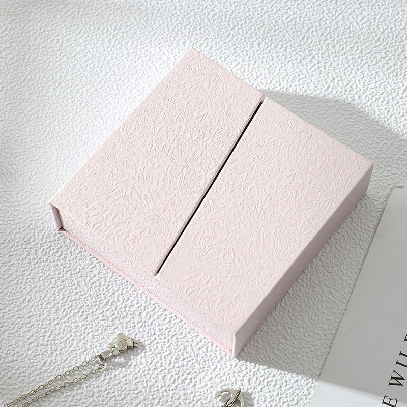 Caja Organizadora de Joyas Magnética Kuro - Rosa 11,5x11,5x3,5cm Con Esponja