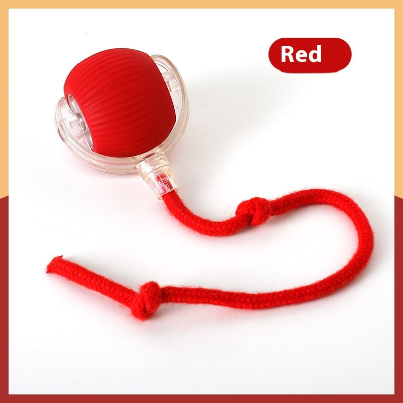 Bola Interactiva para Gatos Kuro - Con Cuerda Estilo Rojo