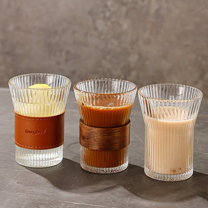 Vasos de Cristal con Funda de Piel Kuro - imagen 2