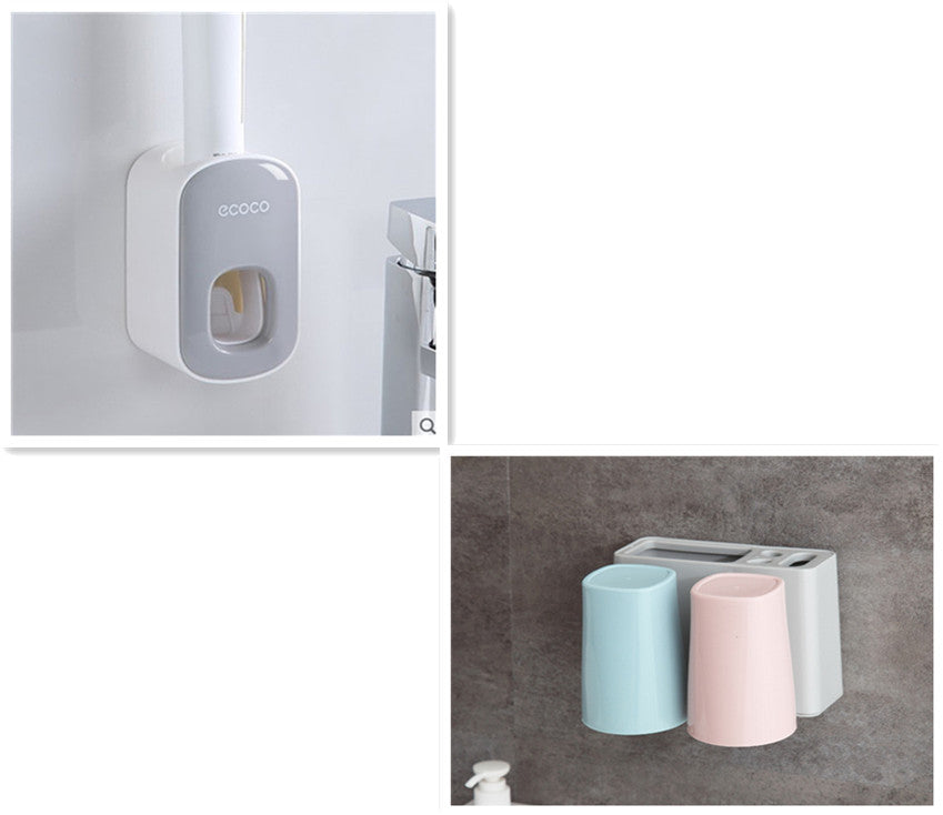 Dispensador de Pasta de Dientes Kuro - Copas dobles grises