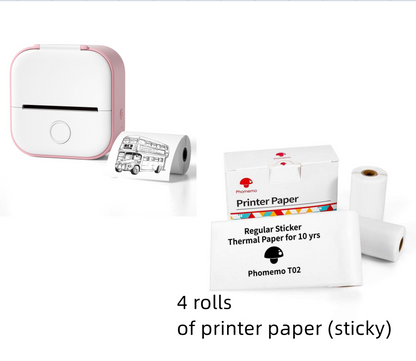 Mini Impresora Térmica Portátil Kuro - Conjunto rosa