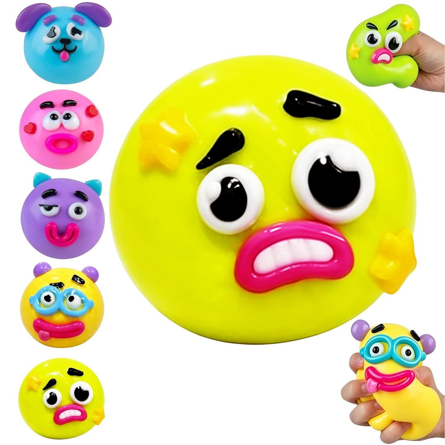 Squishy Antiestrés Cara Divertida Kuro - Verde