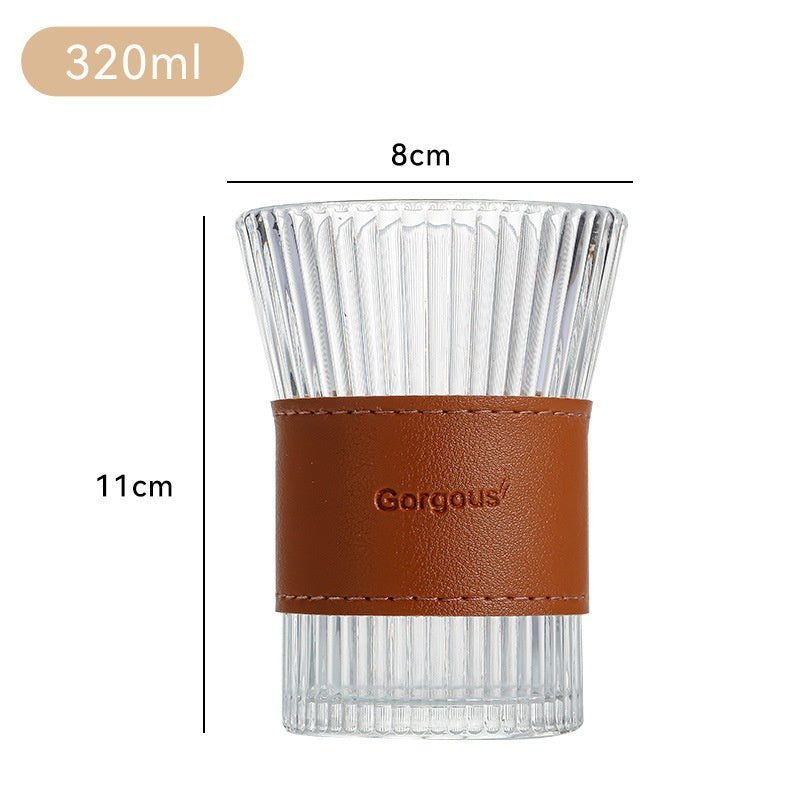 Vasos de Cristal con Funda de Piel Kuro - imagen 3