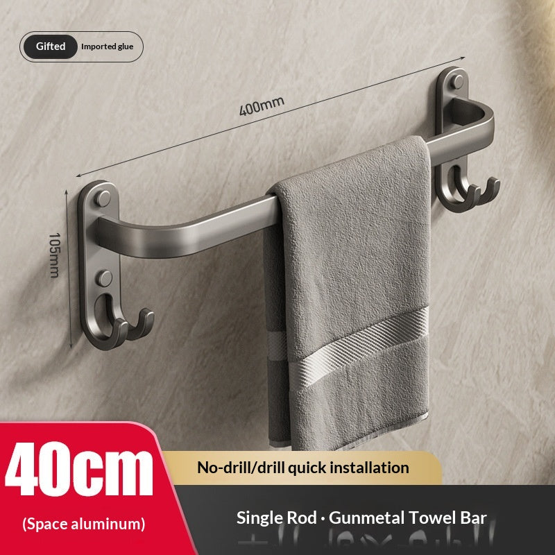 Estante de Aluminio Sin Taladro Kuro - Barra Individual 40cm