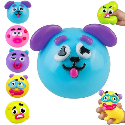 Squishy Antiestrés Cara Divertida Kuro - Azul