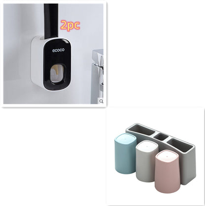 Dispensador de Pasta de Dientes Kuro - Negro2PC Tres tazas