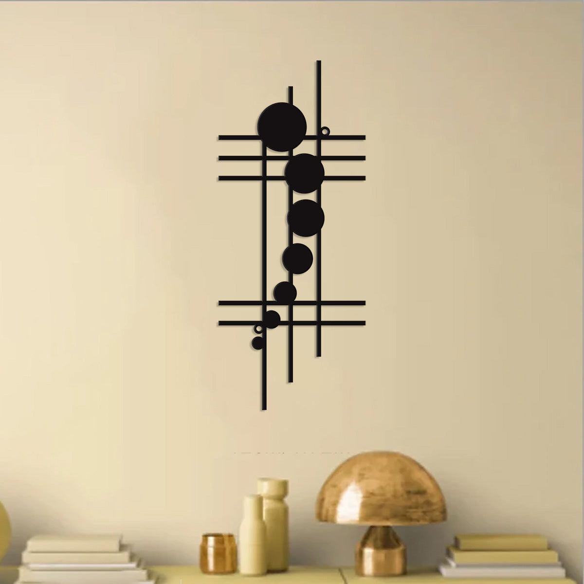 Decoración de Pared Metal Geométrico Kuro - imagen 3