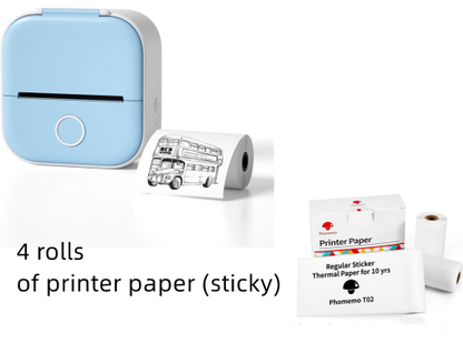 Mini Impresora Térmica Portátil Kuro - Conjunto azul