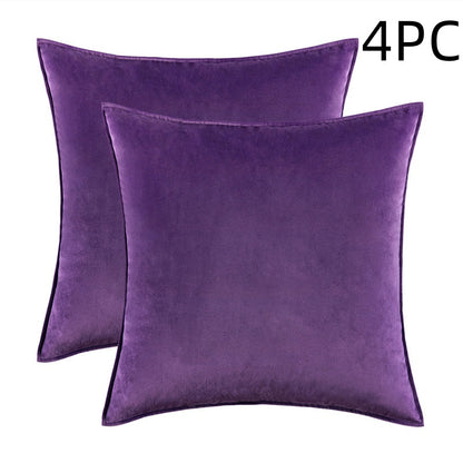 Funda de Cojín de Terciopelo Azul Kuro - Morado Oscuro 45X45cm