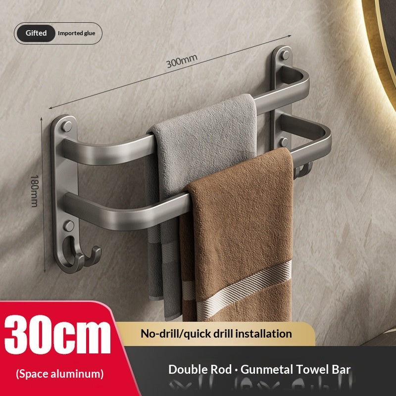 Estante de Aluminio Sin Taladro Kuro - Barra Doble 30cm