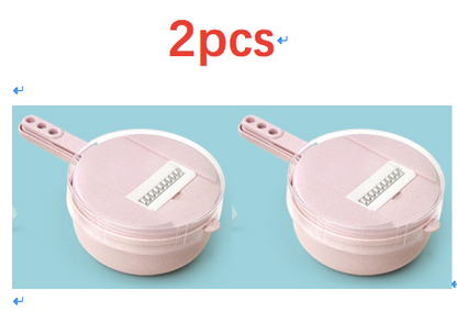 Mandolina de Cocina 8 en 1 Kuro - Rosa 2 piezas