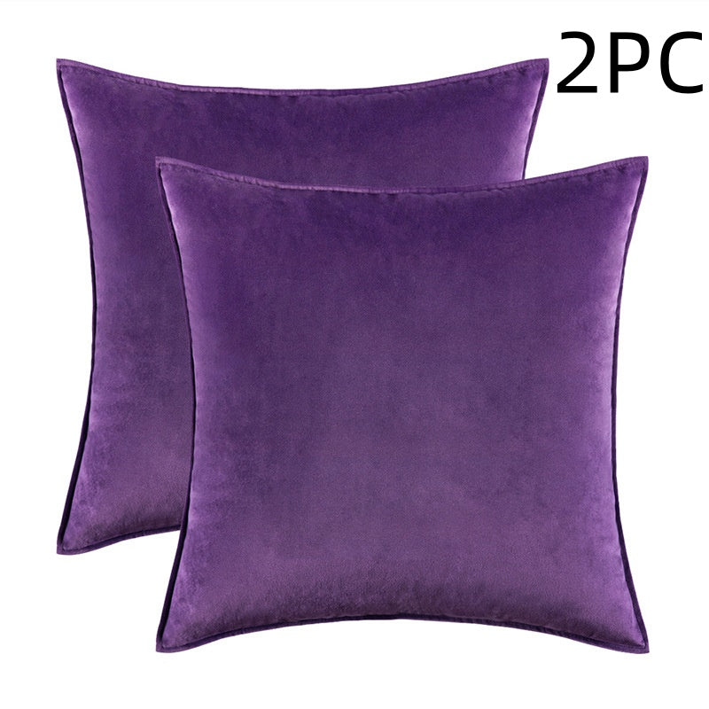 Funda de Cojín de Terciopelo Rosa Kuro - Morado Oscuro 45X45cm