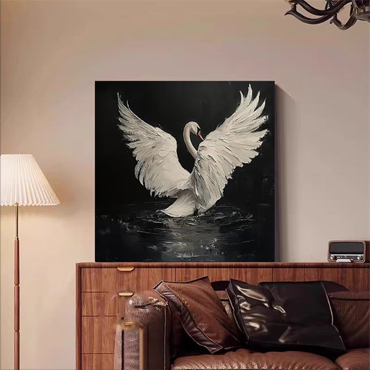 Cuadro Grulla Elegante Kuro - imagen 1