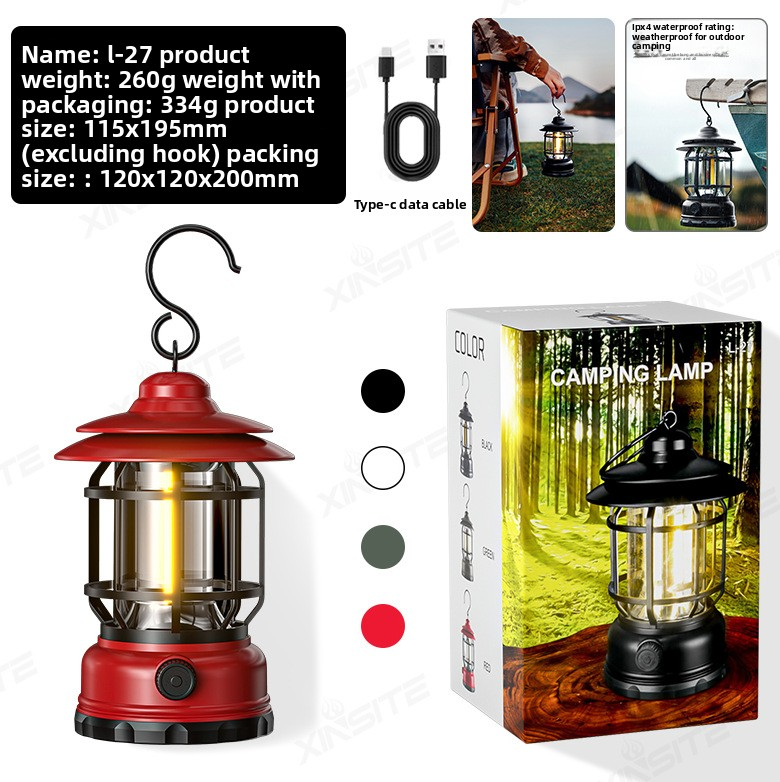 Farol Llama Ambiental Kuro - Carga de batería de litio roja