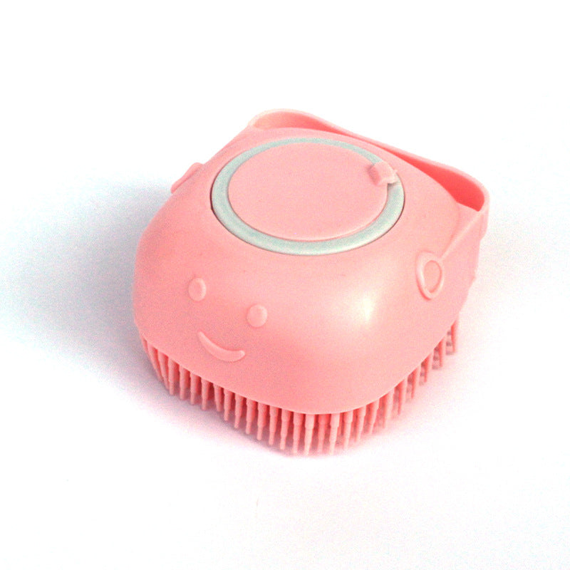 Guante de Baño y Masaje para Mascotas Kuro - Forma redonda rosa