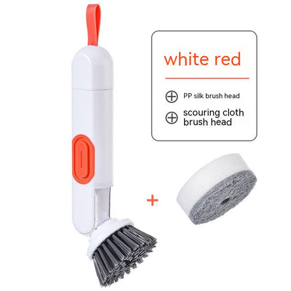 Cepillo Limpiador con Dosificador Kuro - Blanco y rojo