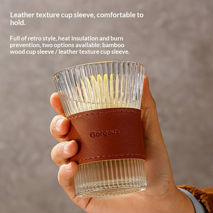 Vasos de Cristal con Funda de Piel Kuro - imagen 6
