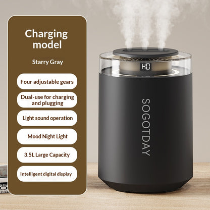 Humidificador Grande 3.5L Doble Niebla Kuro - Cielo estrellado gris