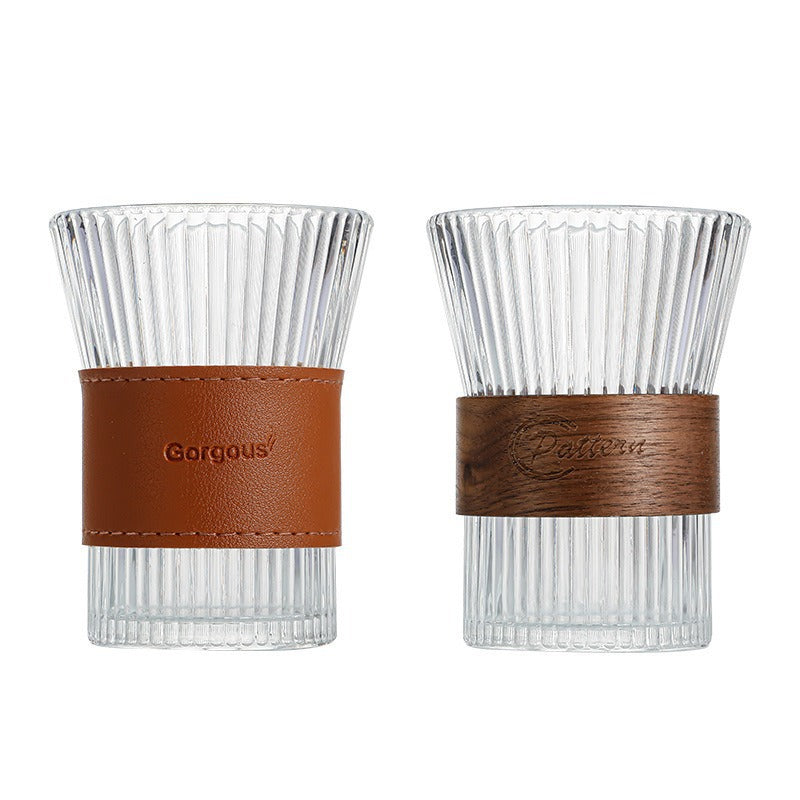 Vasos de Cristal con Funda de Piel Kuro - imagen 1