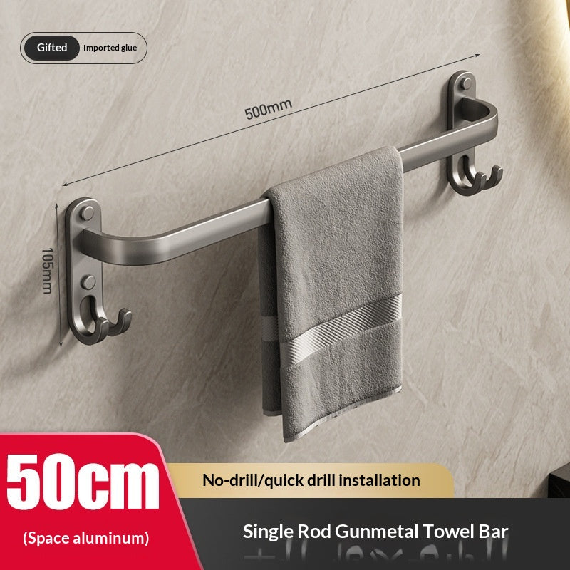 Estante de Aluminio Sin Taladro Kuro - Barra Simple 50cm