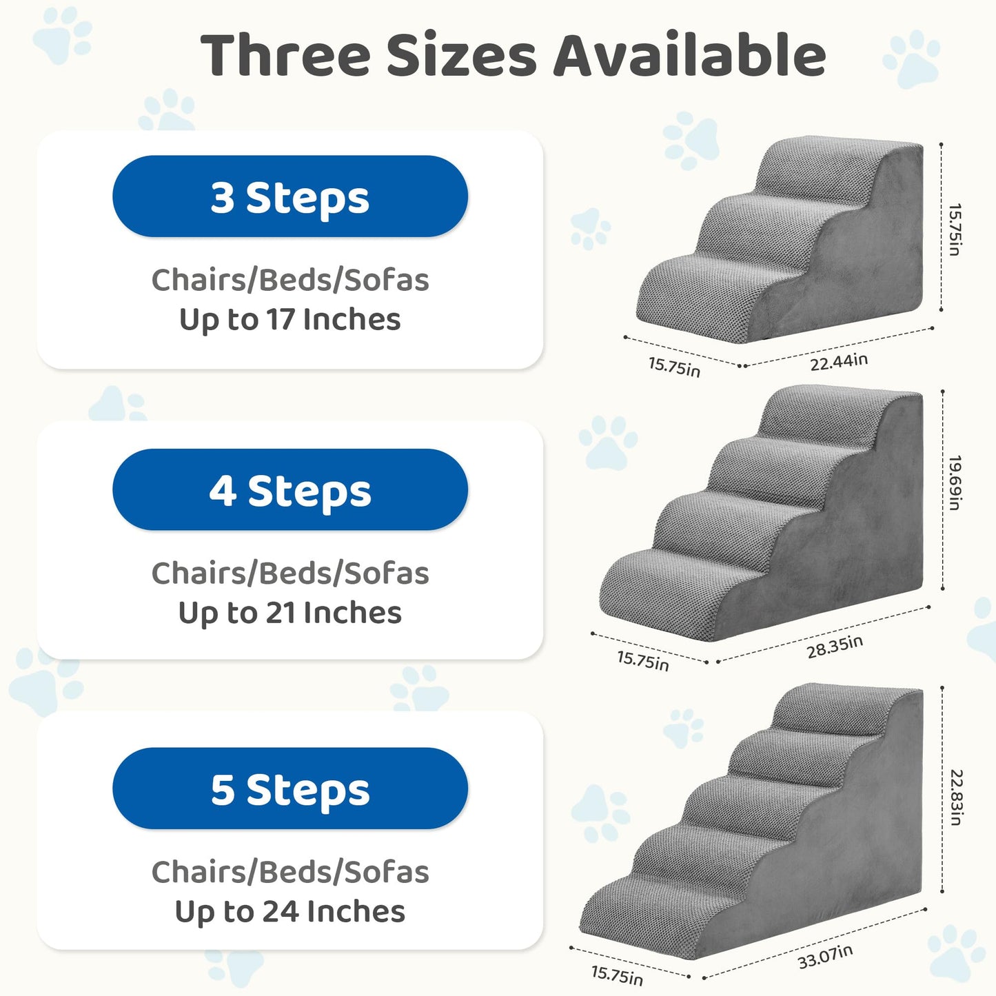 Escaleras de espuma para perros y gatos (3 escalones) - imagen 7