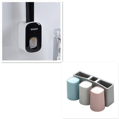 Dispensador de Pasta de Dientes Kuro - Negro Tres tazas