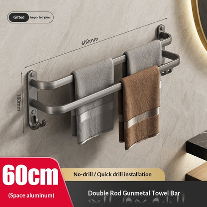 Estante de Aluminio Sin Taladro Kuro - Barra Doble 60cm