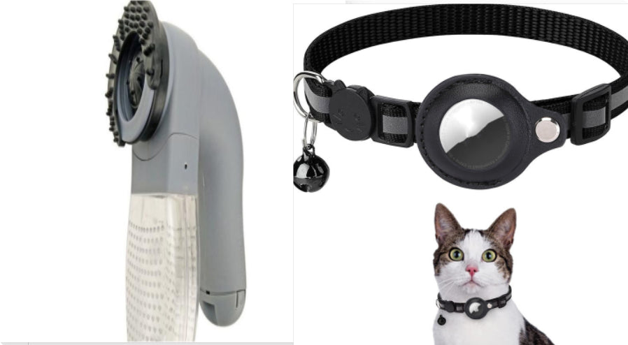 Collar Reflectante para AirTag Kuro - Conjunto negro