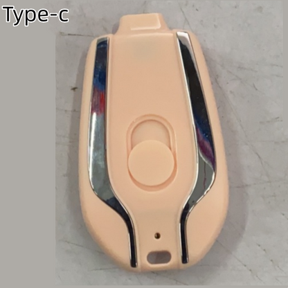 Mini Power Bank Llavero Kuro - Rosa tipo c