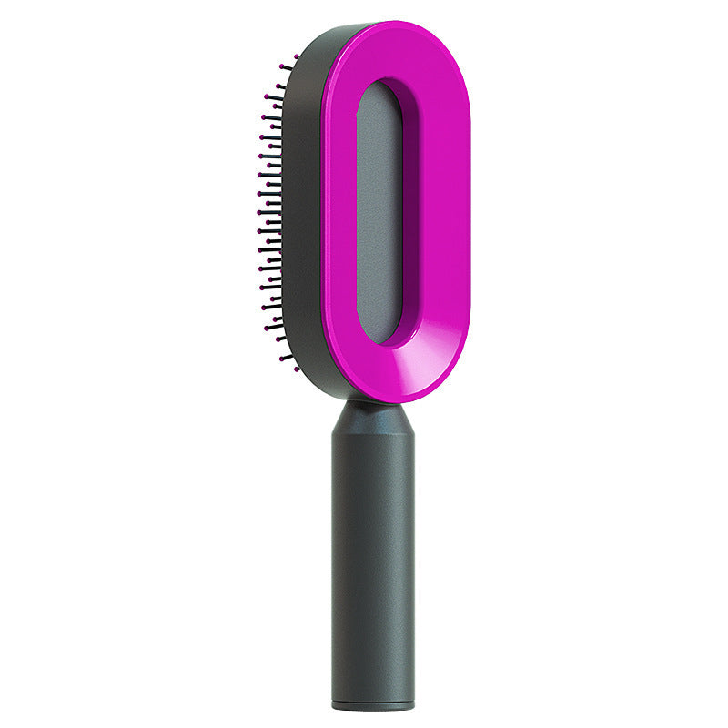 Cepillo Alisador Autolimpiante Kuro - Negro morado