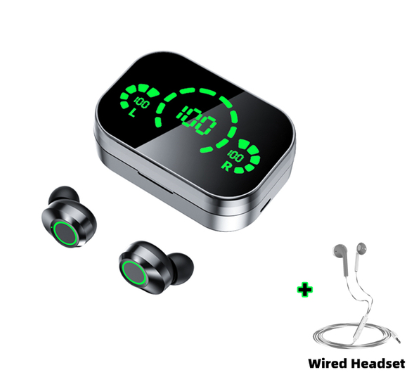 Auriculares Bluetooth con Pantalla Kuro - Black set usb